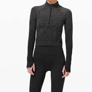 lululemon rest less cropped half zip